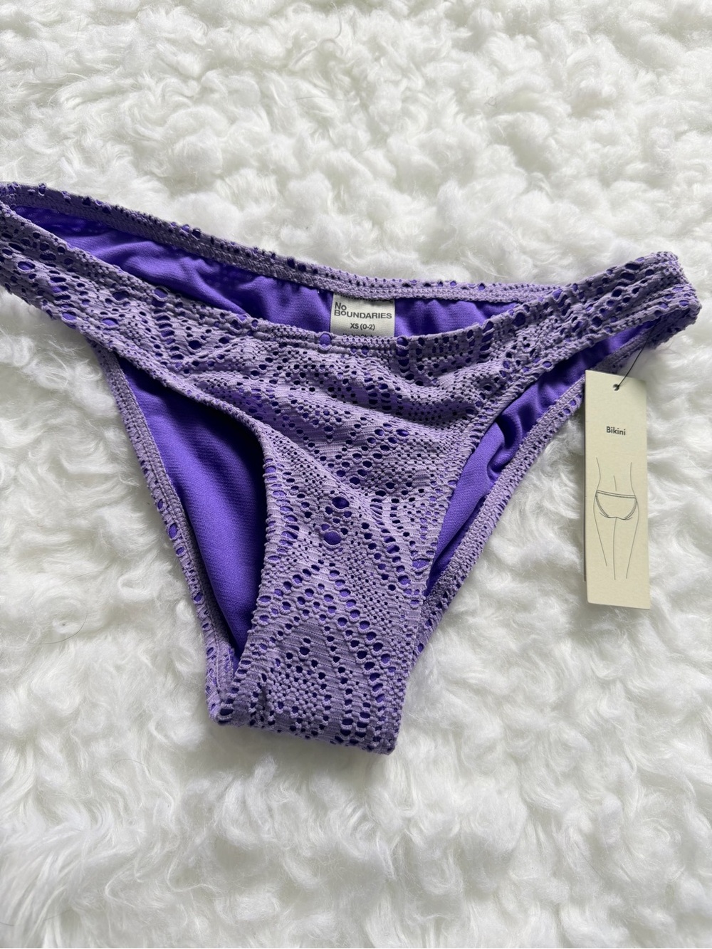 Purple Crochet Bikini Bottom NWT XS